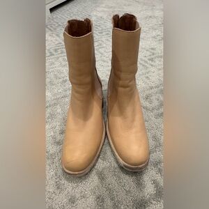 Free People Tan Ankle Booties